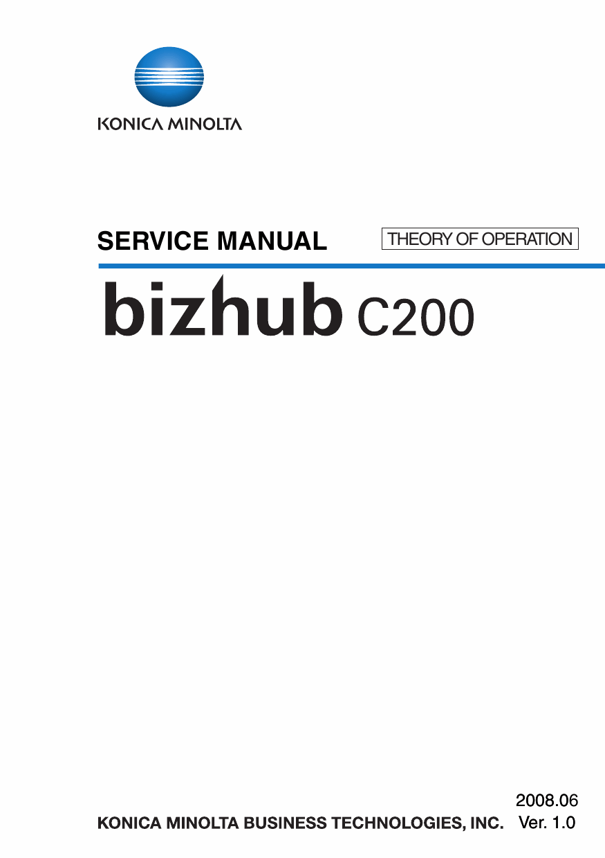 Konica-Minolta bizhub C200 THEORY-OPERATION Service Manual-1